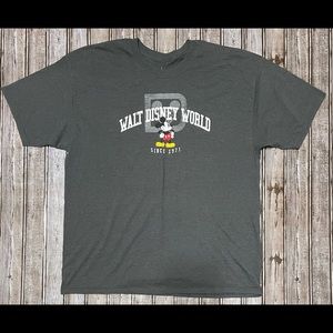 Disney Parks Walt Disney World Graphic Gray T-Shirt Men's Size XXL Mickey Mouse